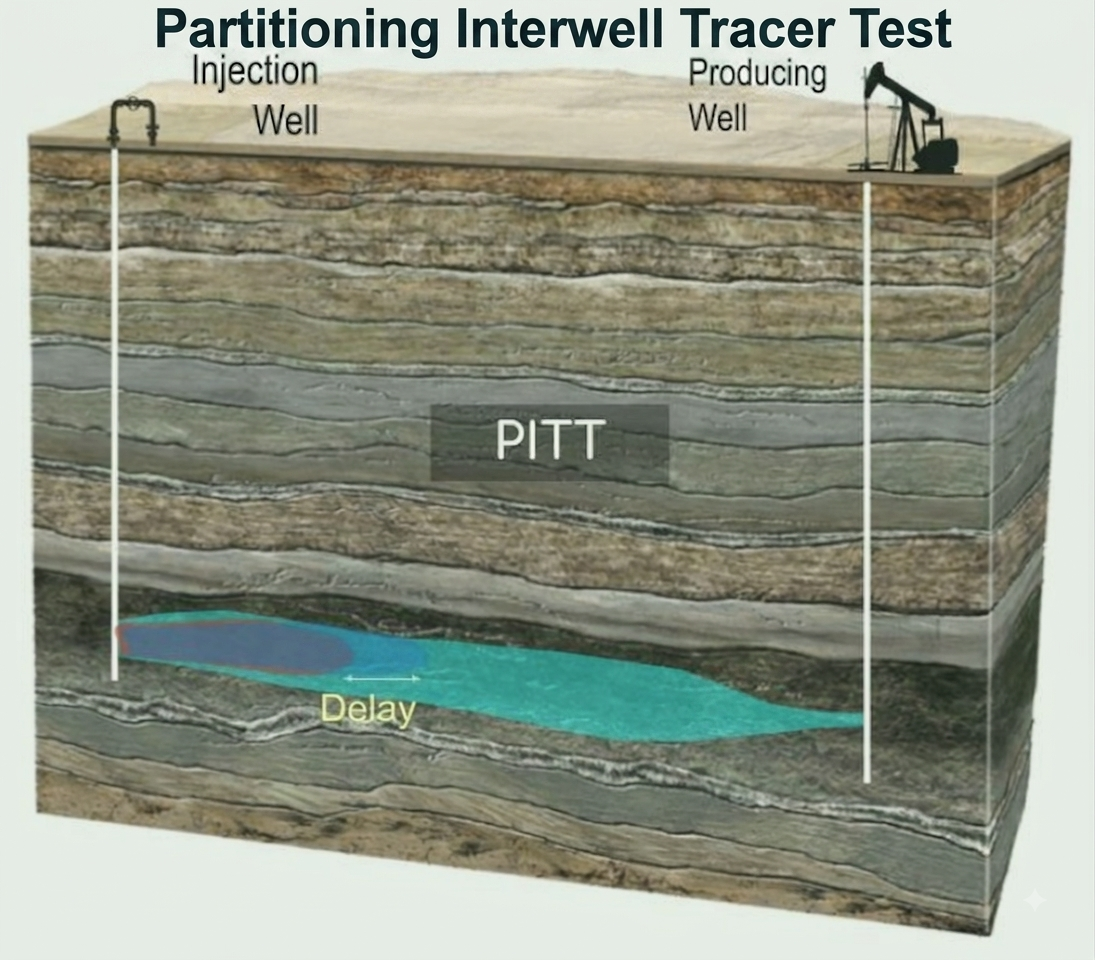 Partitioning Interwell Tracer Test